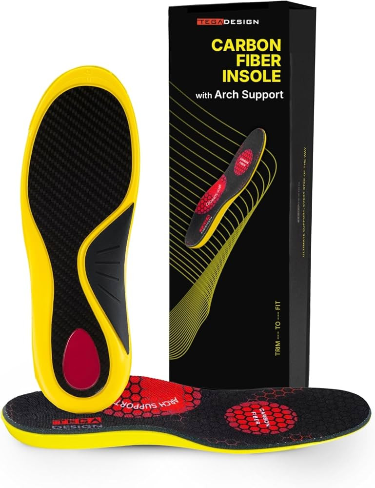 Carbon Fiber Insole with Arch Support \u2013 Plantar Fasciitis, Flat Feet, Heel Pain, Overpronati... | Amazon (US)