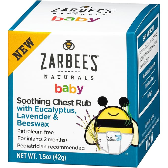 Zarbee's Naturals Baby Soothing Chest Rub with Eucalyptus, Lavender, Beeswax, 1.5 Ounce | Amazon (US)
