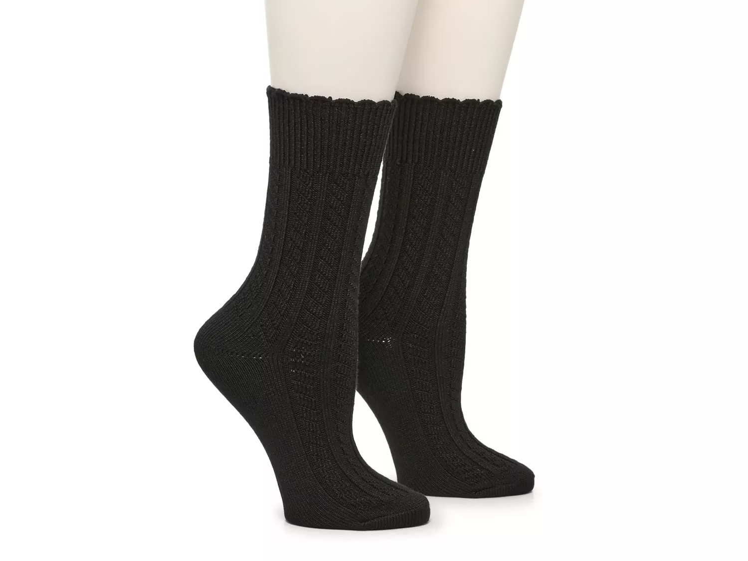 Kelly & Katie Super Soft Cable-Knit Crew Socks - 2 Pack | DSW