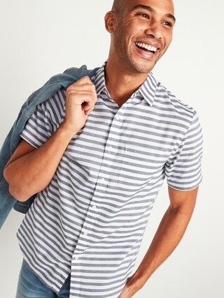 Printed Built-In Flex Everyday Short-Sleeve Shirt for Men | Old Navy (US)