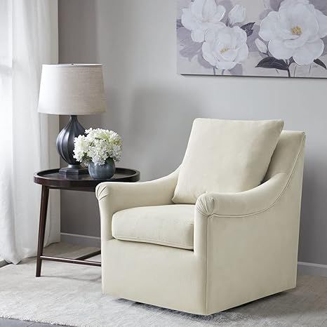 Madison Park Deanna Swivel Chair with Cream Finish MP103-1076 | Amazon (US)