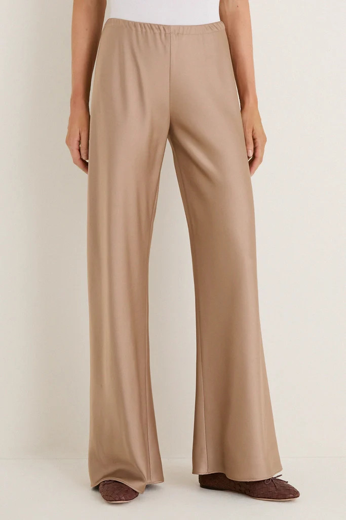 Latte Double Face Satin Colby Pant | Tuckernuck (US)