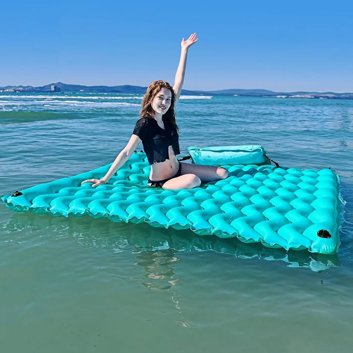 2025 Upgrade Giant Inflatable Floating Mat-Pool Float Lake Floats for Adults with Pool Hammock Po... | Amazon (US)