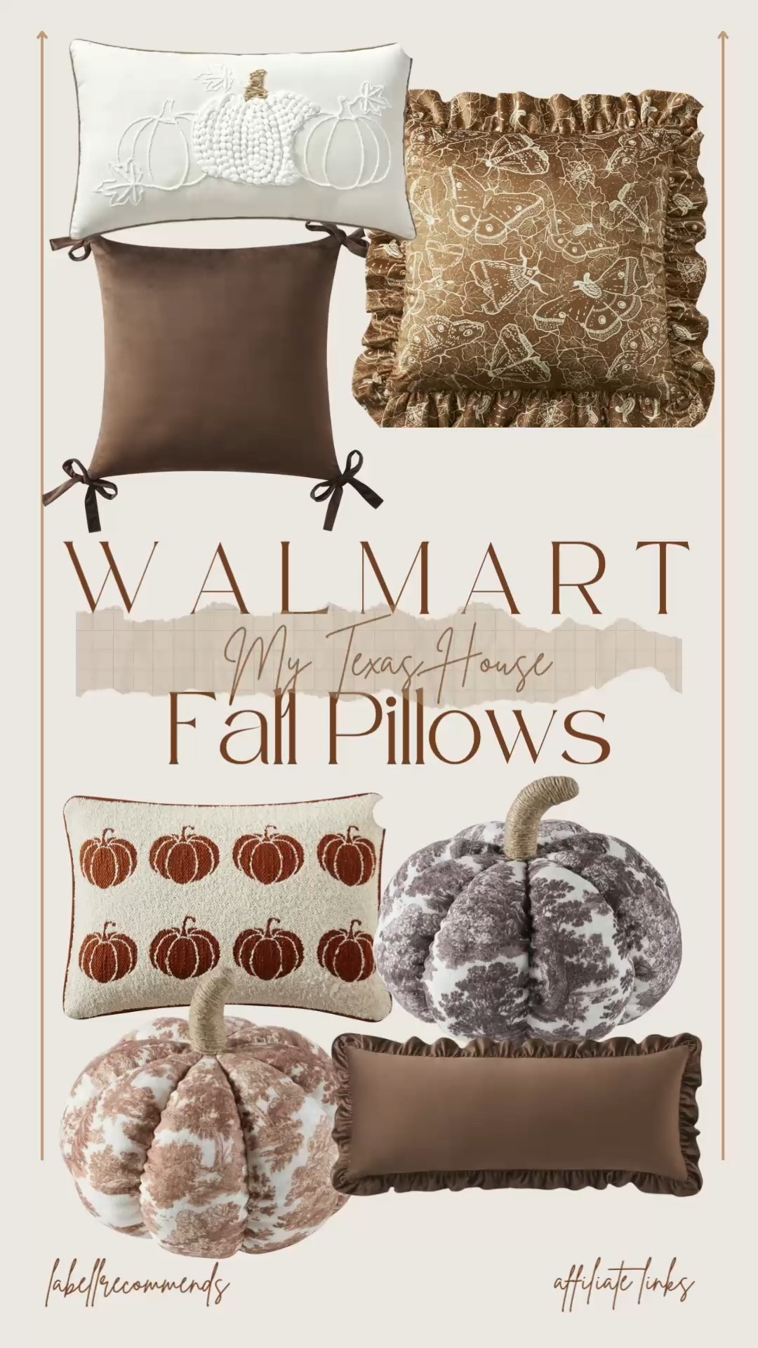 My Texas House newly released fall and Halloween throw pillows. Perfect for neutral decor. 

#mytexashouse #walmarthome #falldecor #throwpillows

Fall throw pillows, Walmart fall decor, affordable fall decorations, Halloween throw pillows, Halloween decor 

#LTKHome #LTKSeasonal #LTKFindsUnder50