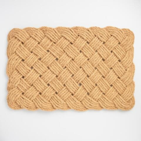 Natural Coir Rope Knot Doormat | World Market