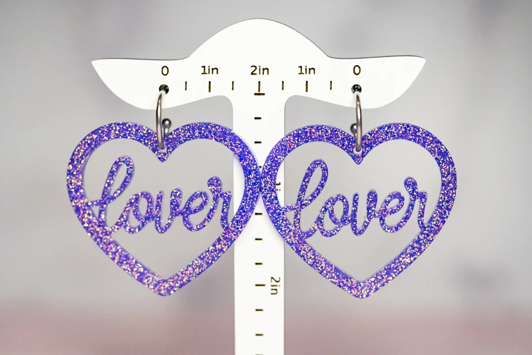 Lover Earrings, Open Heart Earrings, Love Earrings, Swiftie Earrings, Hypoallergenic Hoop Earring... | Etsy (US)