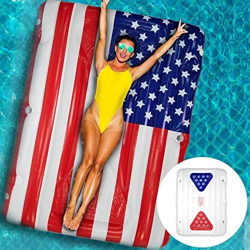 USA Flag Pong Table Float – Extra Large Double Sided Great for 4TH of July Inflatable Pool Pong... | Amazon (US)