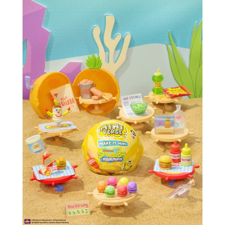 MGA's Miniverse Make It Mini SpongeBob SquarePants, Mini Collectibles - Blind Pack, DIY, Resin, R... | Walmart (US)