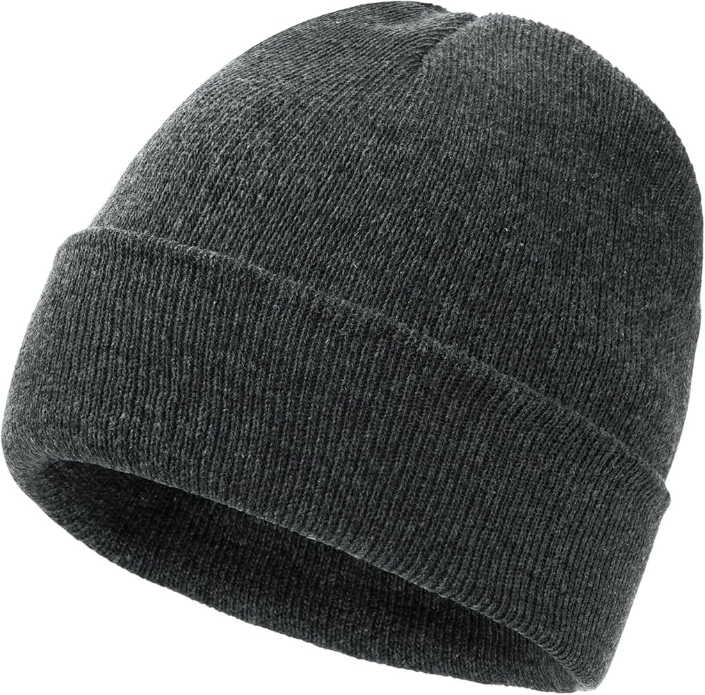 Beanie for Men Women, Slouchy Knitted Beanie Hats Winter Warm Hat Unisex Cuffed Plain Hat for Col... | Amazon (US)