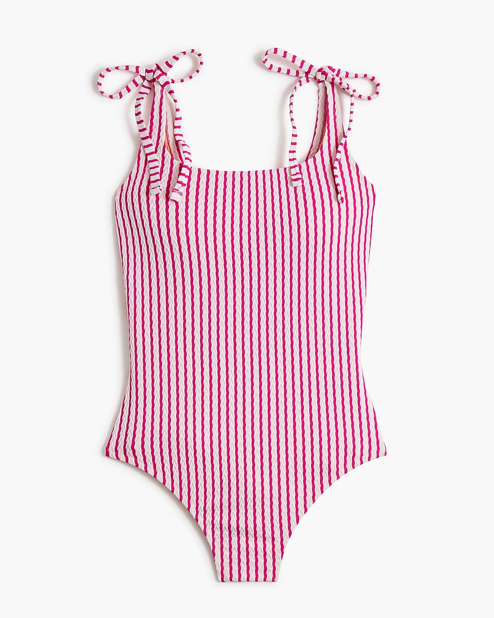 Striped tie-shoulder one-piece swimsuit | J.Crew Factory