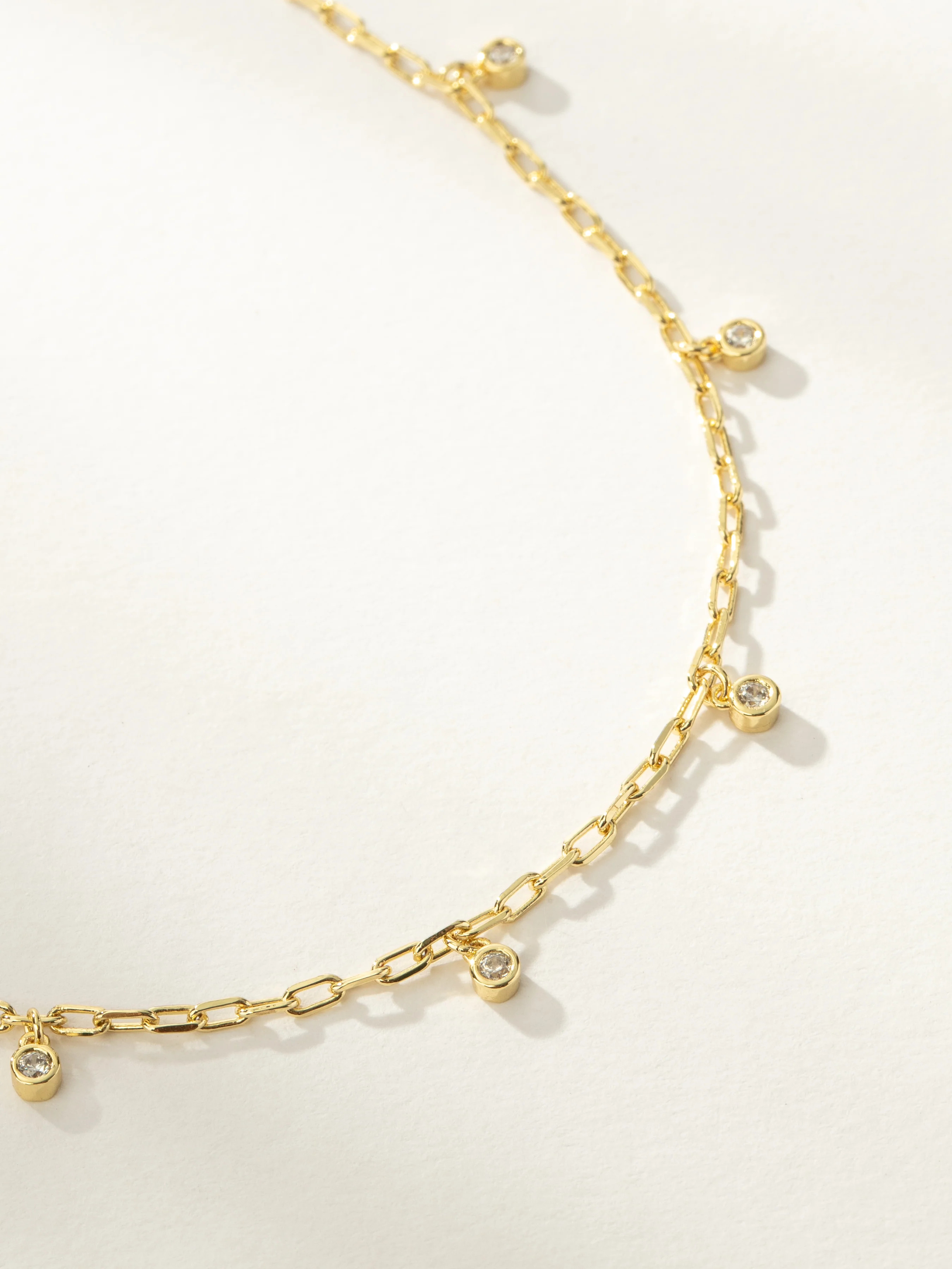 Glimmer Gem and Chain Necklace in Gold | Uncommon James | Uncommon James