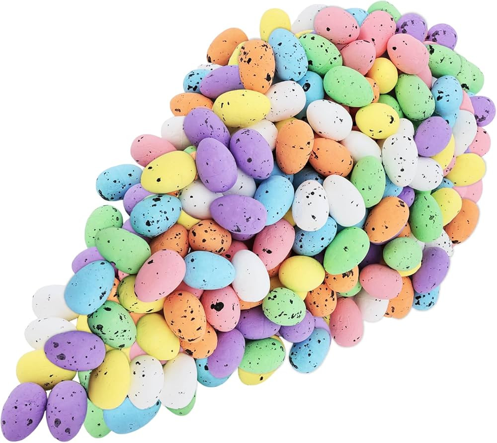120 Pcs 8 Colors Mini Easter Foam Eggs Small Speckled Pastel Easter Bird Eggs Fake Decorative Art... | Amazon (US)