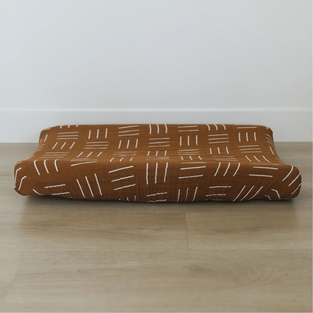 Muslin Changing Pad Cover, Cinnamon Mudcloth | SpearmintLOVE
