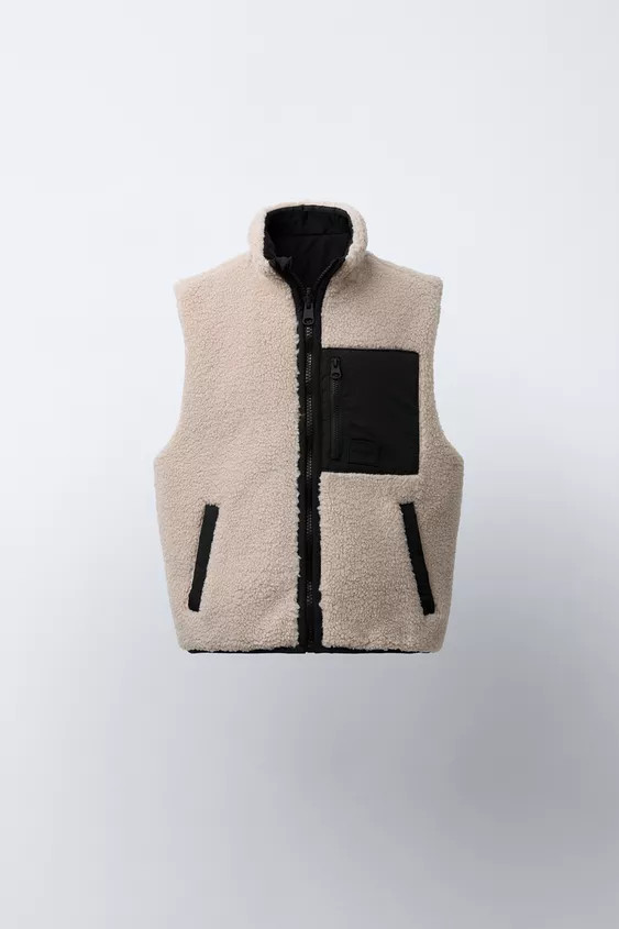 REVERSIBLE FLEECE VEST | Zara US