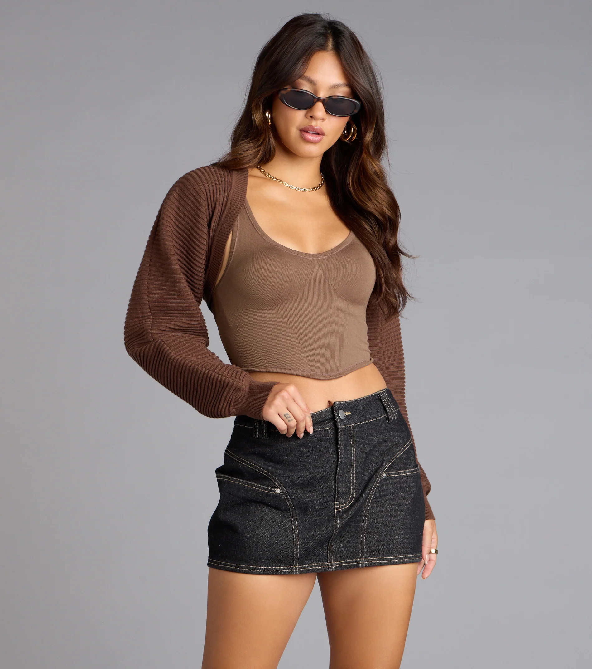 Cool Intentions Long Sleeve Knit Bolero | Windsor Stores