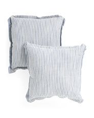 18x18 2pk Indoor Outdoor Striped Pillows | Marshalls