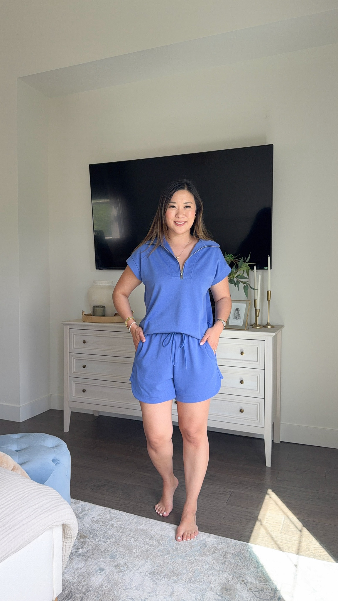 This comfy lounge set looks like a higher end brand! It’s comfy to wear at home or you can style to go out and run errands too! I am a size 6/8 and wear Medium.

#LTKootd #LTKSeasonal #LTKPetite