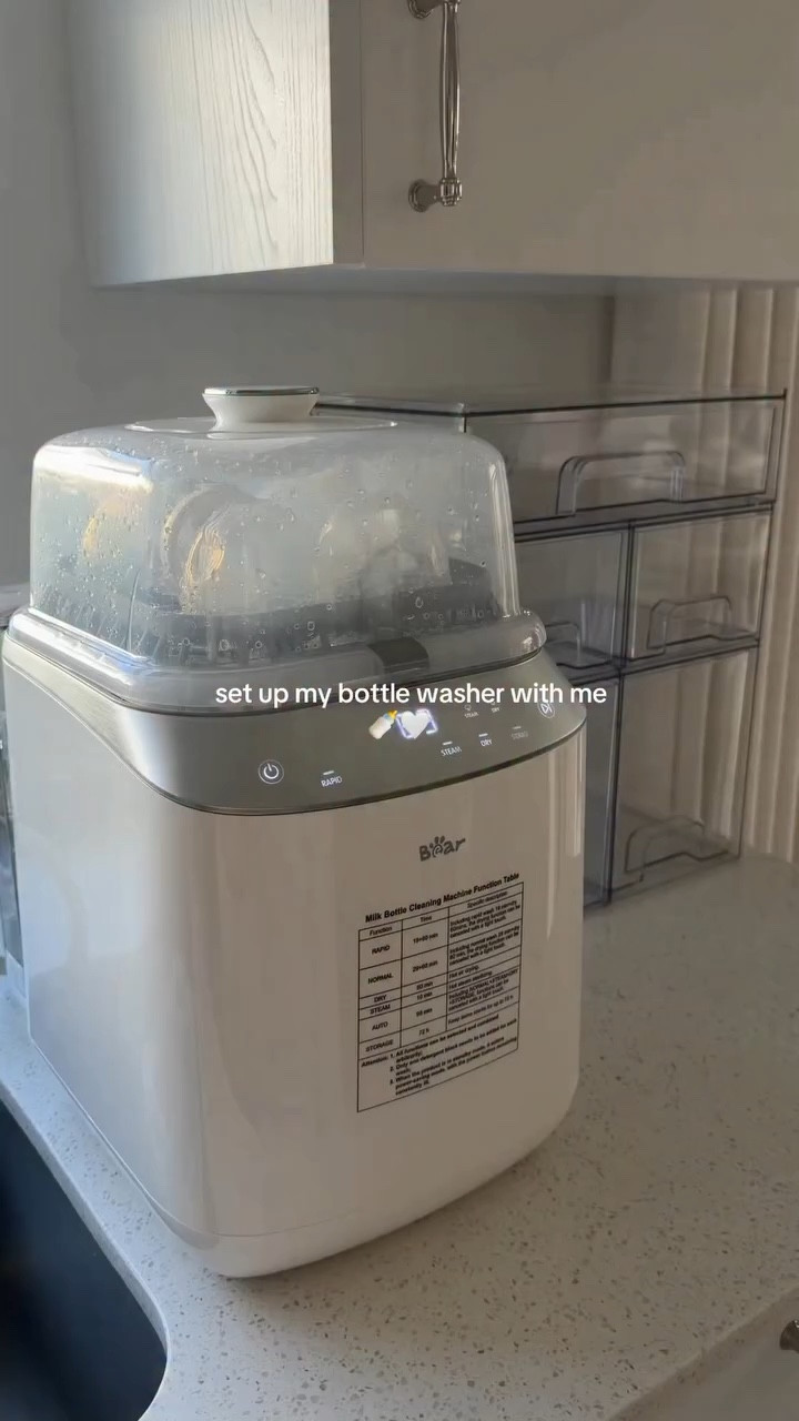 I’m obsessed with this bottle washer… it just makes everything easier 🫧 #nesting #babybottlewasher #bearbottlewasher #bottlewasher #babymusthaves