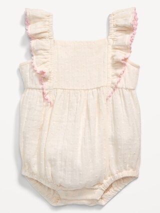 Ruffled Double-Weave One-Piece Romper for Baby | Old Navy (US)