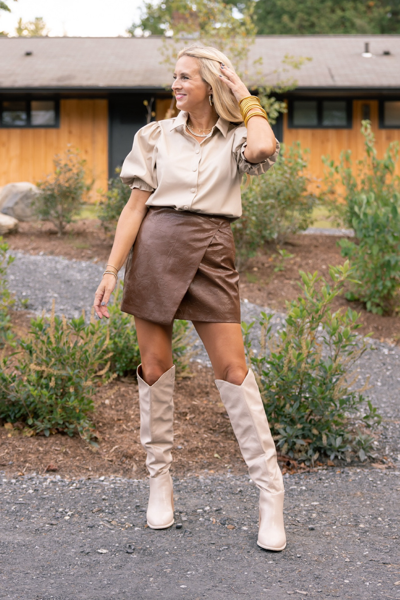 Fall outfit prediction! These pieces are from Avara’s fall collection! Wearing a small in top and skirt! This faux leather skirt has the most gorgeous print! Use code FANCY15 for 15% off the whole look  

#LTKStyleTip #LTKFindsUnder100 #LTKSeasonal