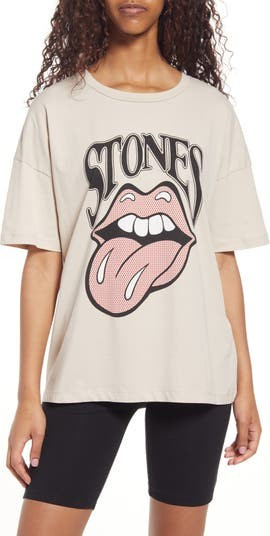 Rolling Stones Graphic Tee Beige Tee Tees Beige Top Tops Summer Top Outfits Affordable Fashion | Nordstrom