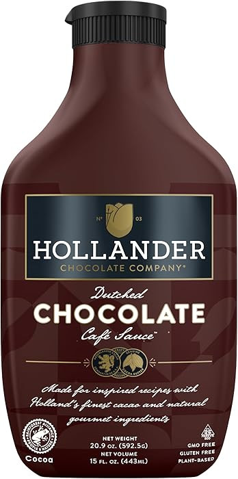 Hollander Dutched Chocolate Café Sauce™ | Vegan Friendly, GMO-Free, Gluten/Soy Free, Corn Syru... | Amazon (US)