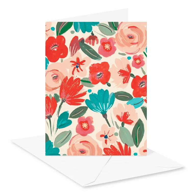 American Greetings All Occasion Blank Cards, Red Floral (20-Count) | Walmart (US)