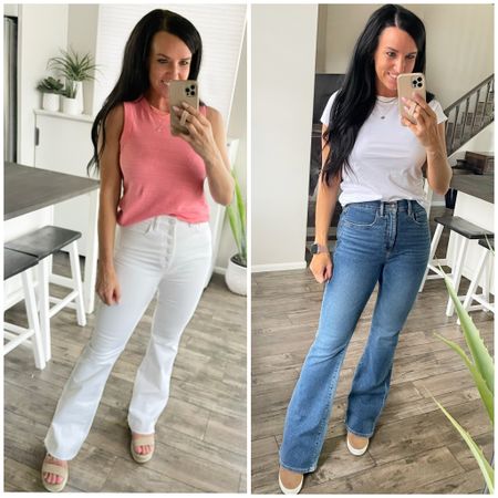 Loft jeans & pants are always one of my go-tos for teaching! They’re on sale for $35-$50 today!

SIZE DETAILS:
I have been sizing down one size in Loft jeans. (I usually get a 4/27 everywhere, but get a 2/26 at Loft.)
I got my normal Loft size 2/26 in the white button flares and sized down in the blue denim ones. (I am a size 4 in Abercrombie jeans and got a size 25 in this blue denim pair of Loft jeans).

• teacher outfit • white denim • flare jeans • Loft • teacher jeans •

#LTKsalealert #LTKBacktoSchool #LTKunder50