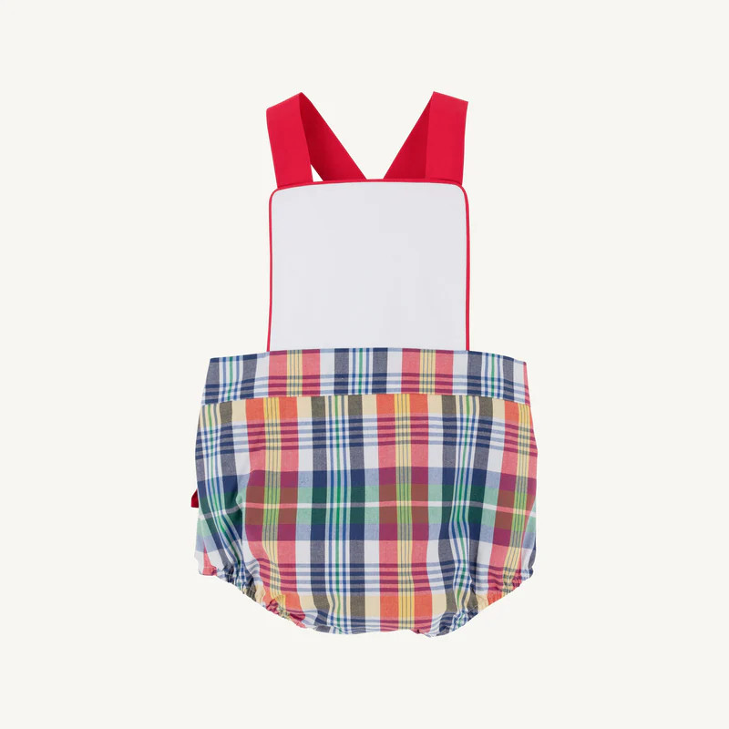 Sayre Sunsuit - Montpelier Plaid with Worth Avenue White and Richmond | The Beaufort Bonnet Company