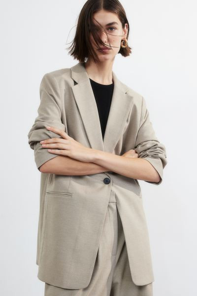 Gathered-sleeve jacket | H&M (UK, MY, IN, SG, PH, TW, HK)