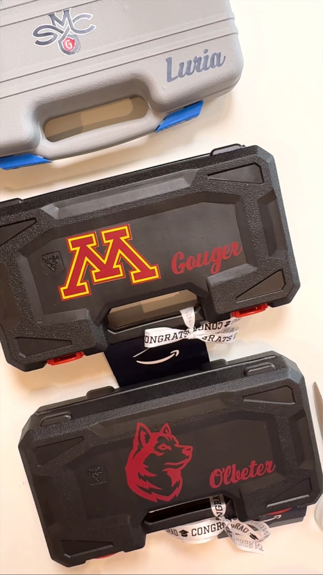 Every freshman needs this dorm room essentials! This ended up being my go-to graduation gift this season — I made one for almost every grad party I went to. 🎓
 
I personalized a small toolbox for each of my son's friends — their name, their school colors, their logo on the front, even the tools inside match. Tied an Amazon gift card to the handle with grad ribbon and called it done.
 
And don't sleep on this for the girls — there's a full color range and a pink version and it might be my favorite of the bunch. 💗
It's an easy last-minute idea if you've still got a grad party coming up, and it's the kind of gift that actually gets used.
 
Bonus: it switches straight over to a Father's Day gift, or save the idea for next year.

#LTKMens #LTKKids #LTKSeasonal