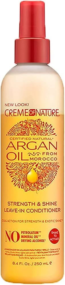 Creme Of Nature Argan Oil, Strength and Shine Leave In Conditioner 8.4 Fl Oz | Amazon (US)