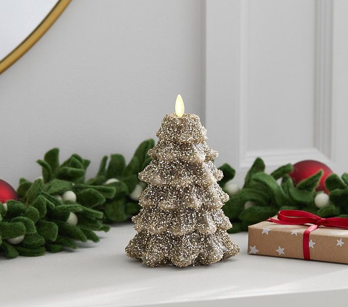 Premium Flickering Flameless Tree Candles | Pottery Barn Kids