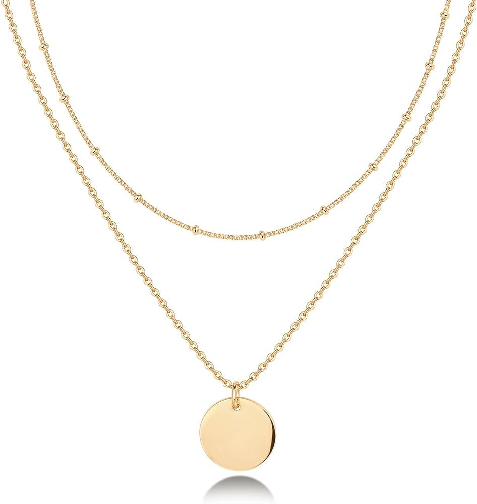 PAVOI 18K Gold Plated Layering Necklaces | Stylish Minimalist Design Pendant Necklaces | Butterfl... | Amazon (US)