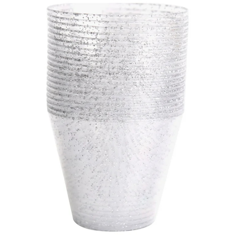 Way to Celebrate Glitter Infused Disposable Party Cups - 8.79 oz, 20 Ct | Walmart (US)
