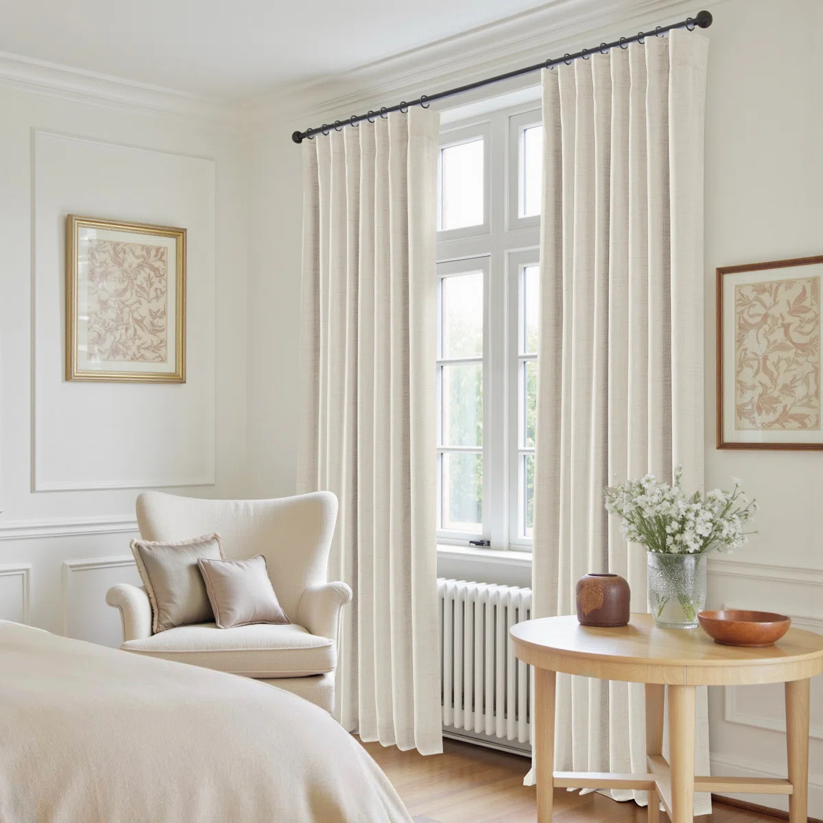 Birglinde Faux Linen Textured Thermal 100% Blackout Curtains for Bedroom Living Room Rod Pocket/R... | Wayfair North America