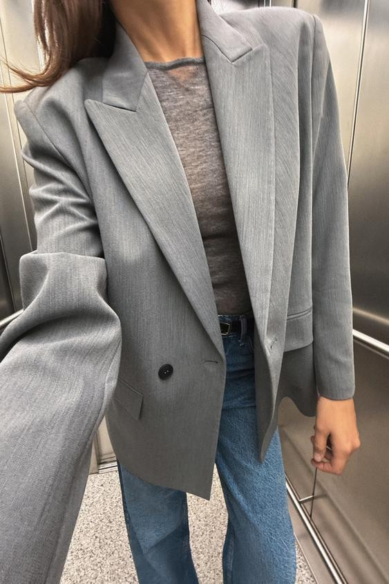 OVERSIZE DOUBLE-BREASTED BLAZER | Zara US