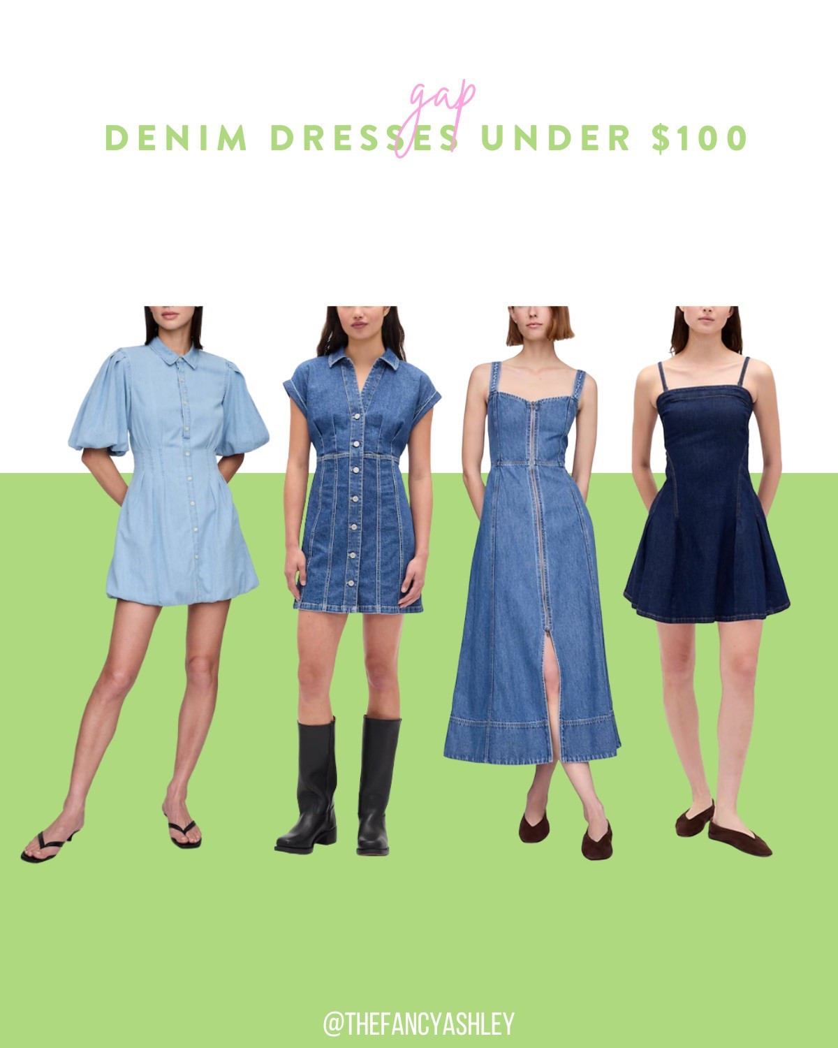 These denim dress finds from GAP are perfection. Under $100 and serving serious cute vibes. Throw on your fave wedges for summer or swap for a western boot when fall hits—either way, it’s the best ever. 

#LTKStyleTip #LTKSeasonal #LTKFindsUnder100
