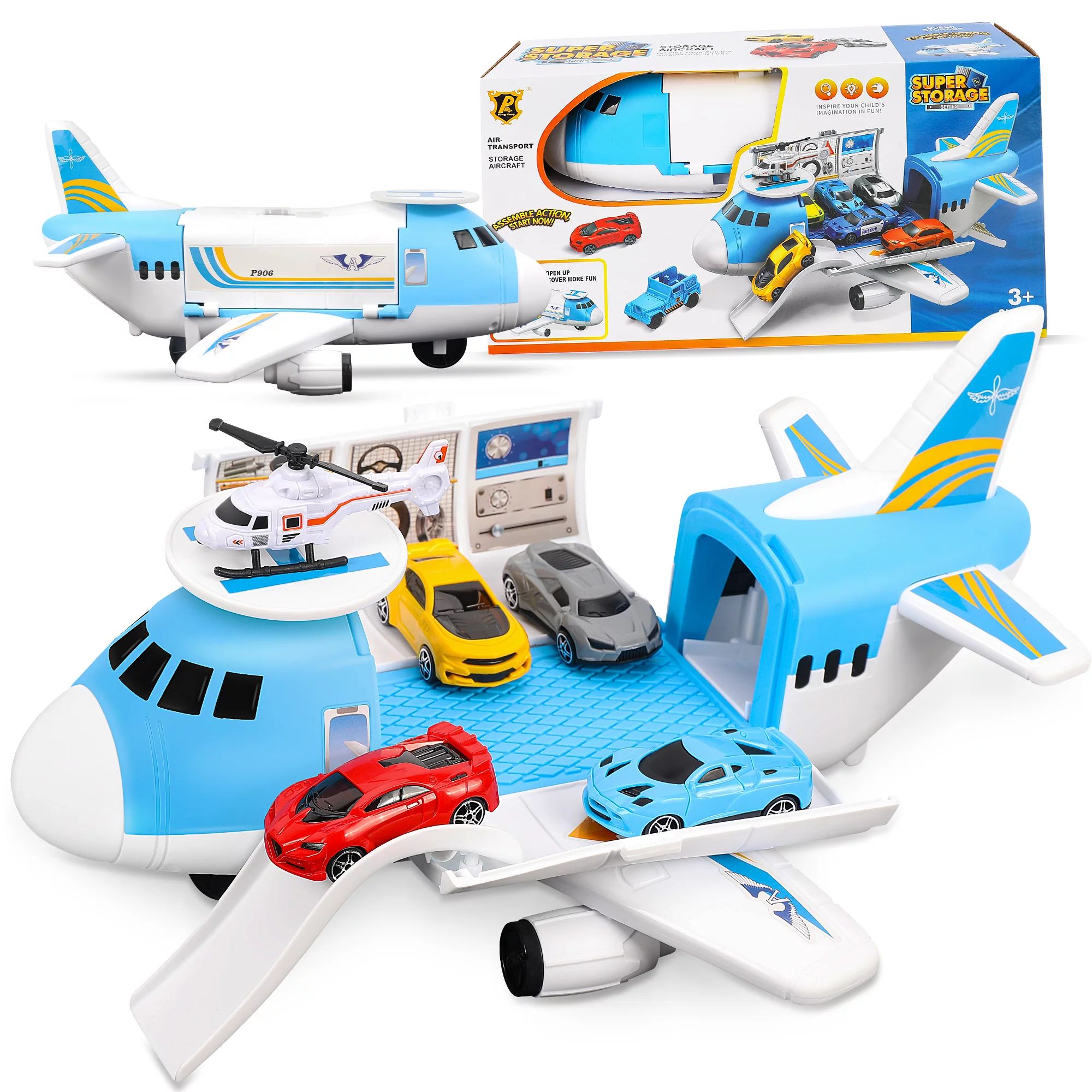 Sendida Kids Airplane Toys, Plane Toys with Car Vehicles for Boy Girls Age 3 -12 Years Old Gift -... | Walmart (US)