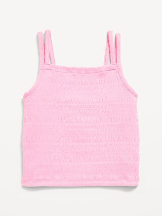 Sleeveless Fitted Smocked Tank Top for Girls | Old Navy (US)