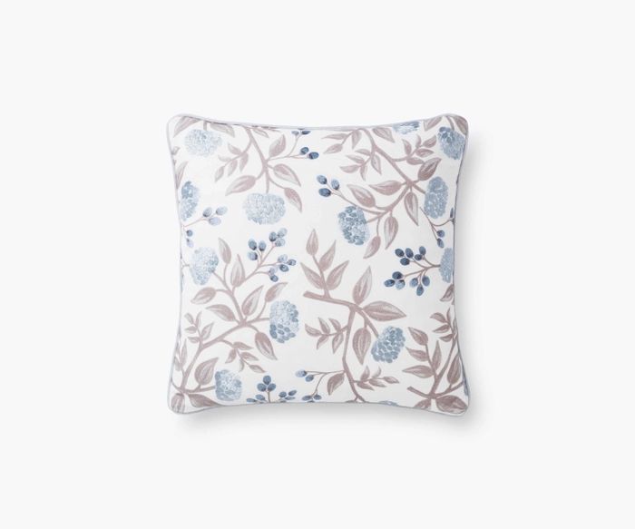 Blue Peonies Embroidered Pillow | Rifle Paper Co.