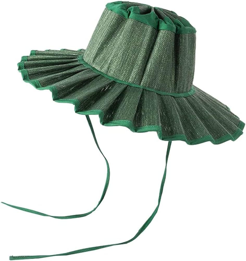 Womens Wide Brim Sun Hat Beach Hat for Women UPF 50+ Foldable Roll Up Stylish Trendy Floppy Cap | Amazon (US)