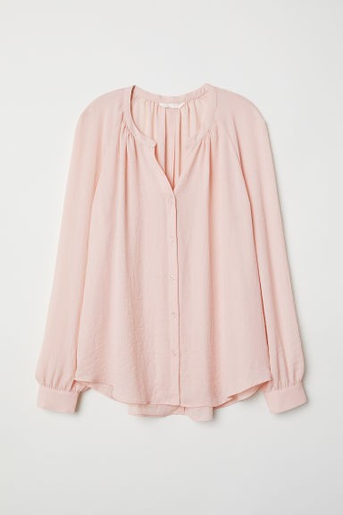 H & M - Crêped Blouse - Pink | H&M (US + CA)