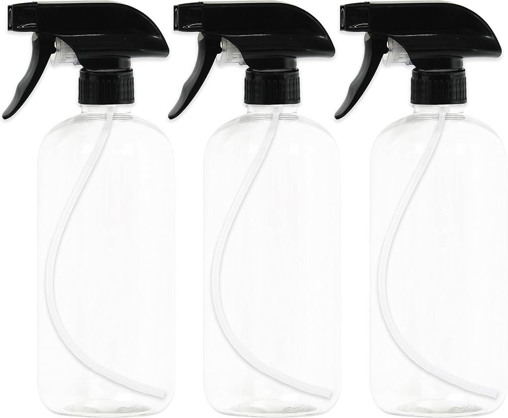 EPAuto Heavy Duty Chemical Resistant Spray Bottles with Sprayer (16 oz), Clear, 3-Pack | Amazon (US)
