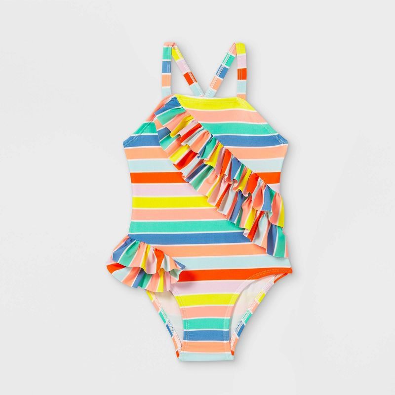 Toddler Girls' Wrap Ruffle One Piece Swimsuit - Cat & Jack™ | Target