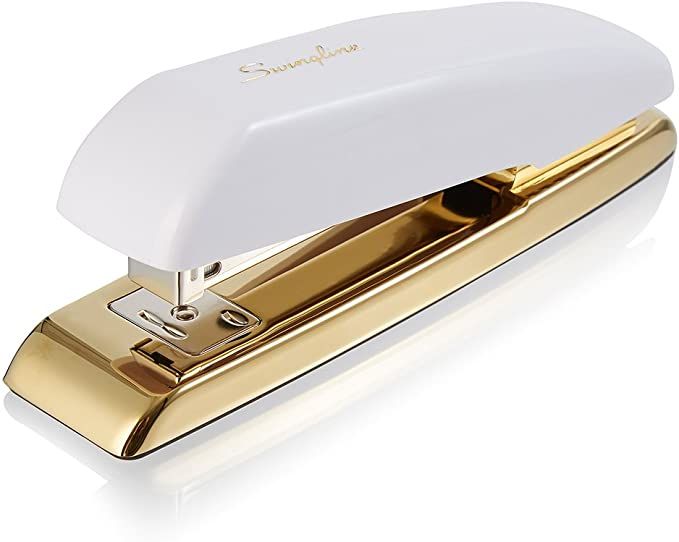 Swingline Stapler, Desktop Stapler, 20 Sheet Capacity, White/Gold (64701) | Amazon (US)