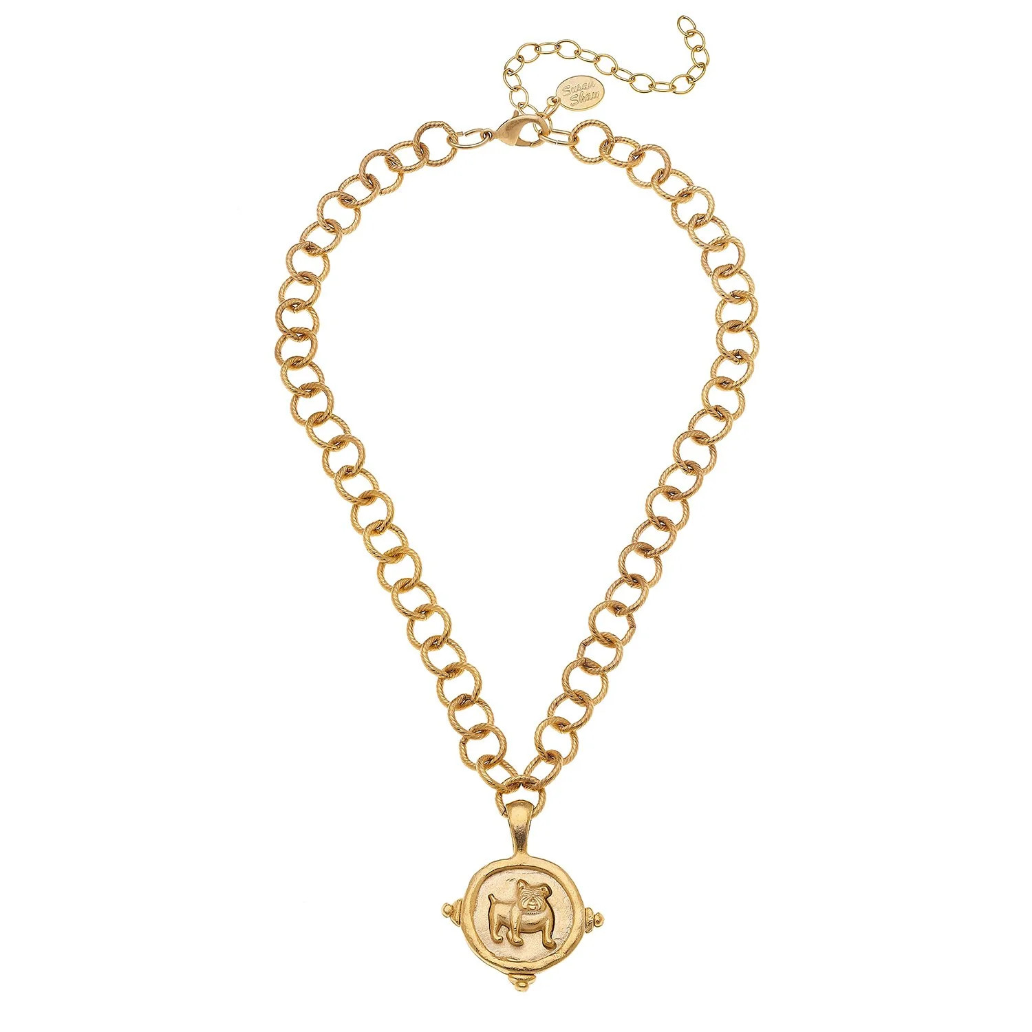 Bulldog Intaglio Necklace | Susan Shaw