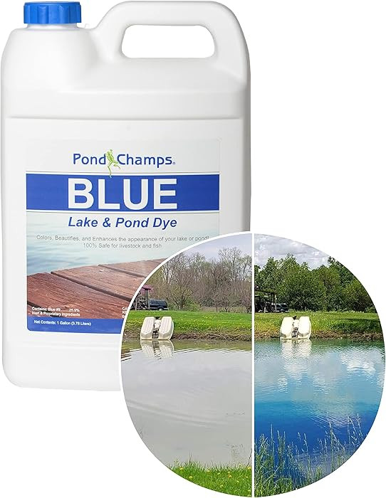 Blue Lake and Pond Dye - One Gallon of Professional Lake & Pond Dye - Treats Up to 1 Acre - Royal... | Amazon (US)