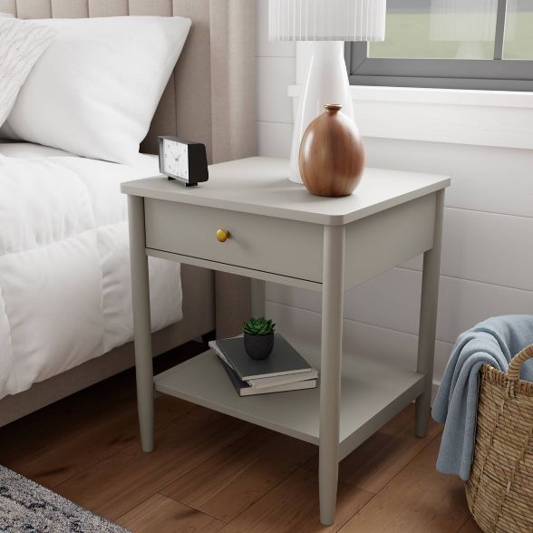 Eden One Drawer Classic Wood Nightstand - Brookside Home | Target