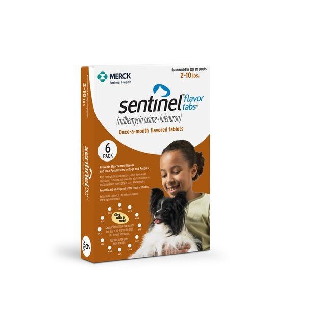 Sentinel Tablet for Dogs, 2-10 lbs, (Brown Box) | Chewy.com